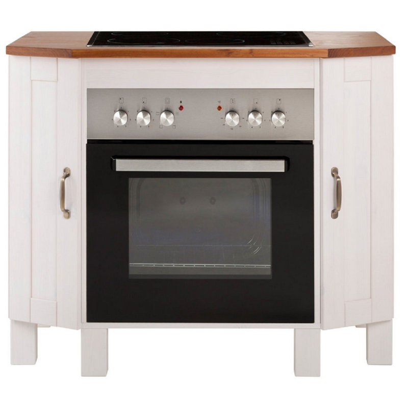 Martindale 85cm Kitchen Pantry, White/Honey