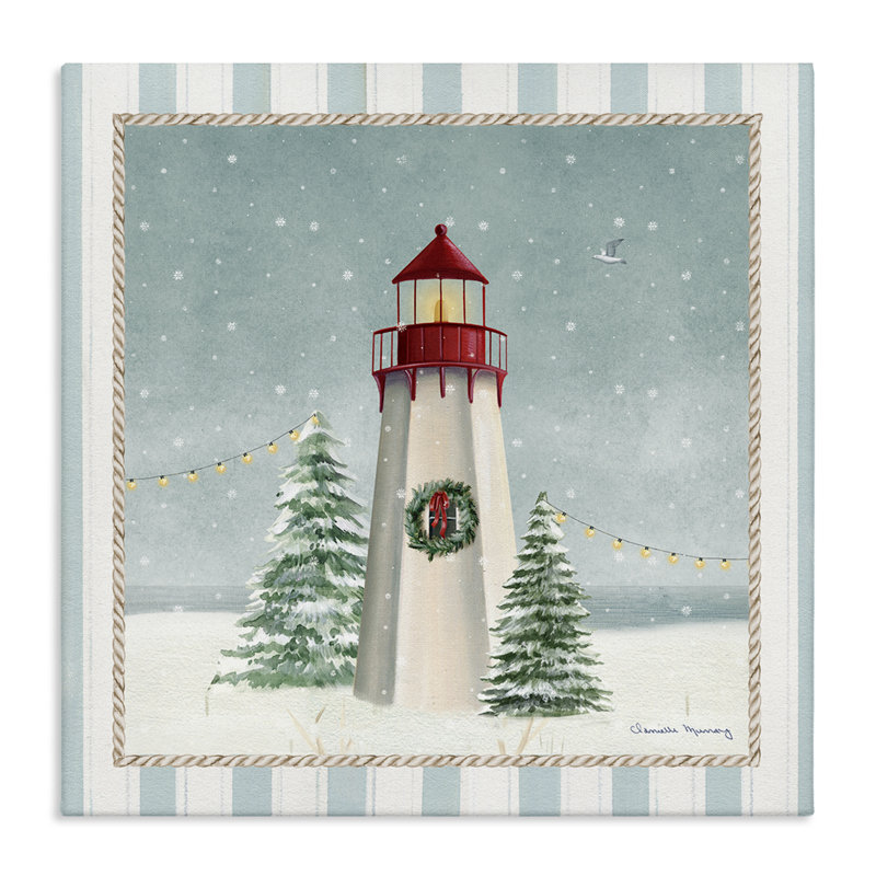 Art mural sur toile, "Coastal Holiday", par Danielle Murray, H 36 po x l 36 po