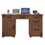 Bureau de direction de style champêtre avec station de recharge intégrée, armoire de rangement et tiroir à dossiers suspendus