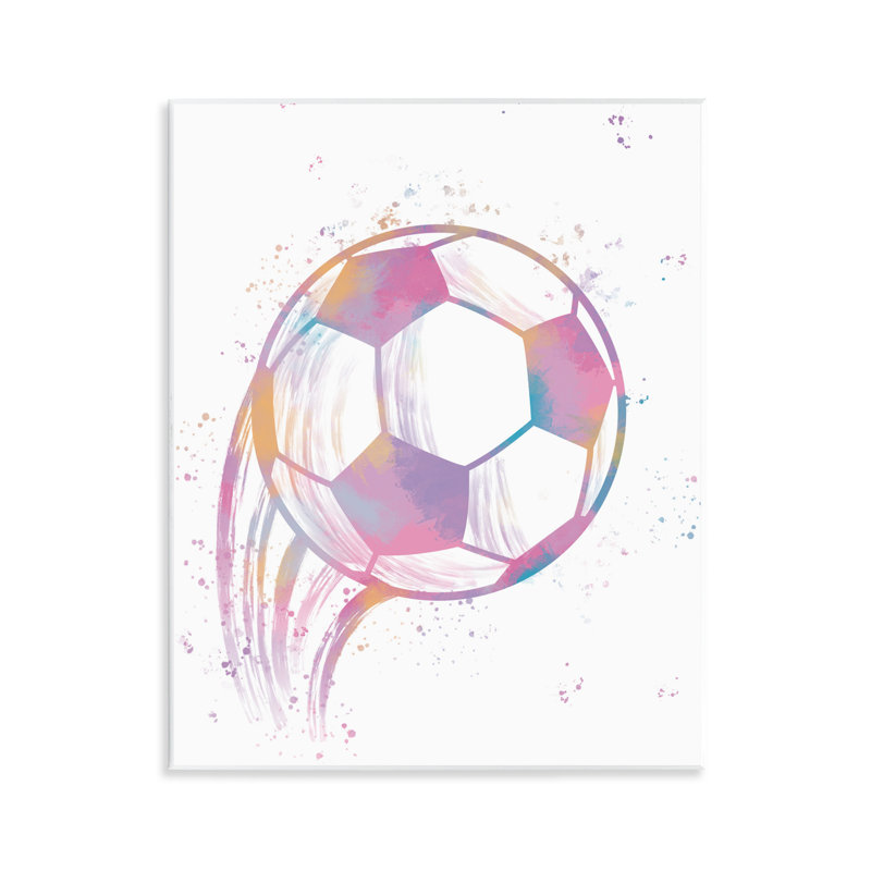 Plaque murale de ballon de football Fast Pastel, design par Marcus Prime