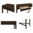Fluted 2-Drawer Storage Console Table