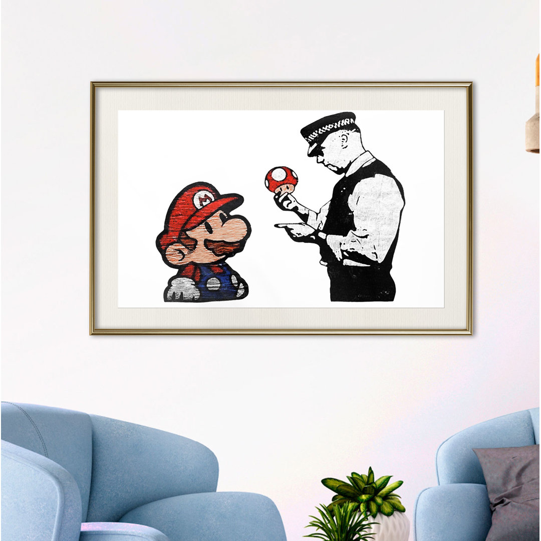 Gerahmtes Poster von Banksy Mario and Copper