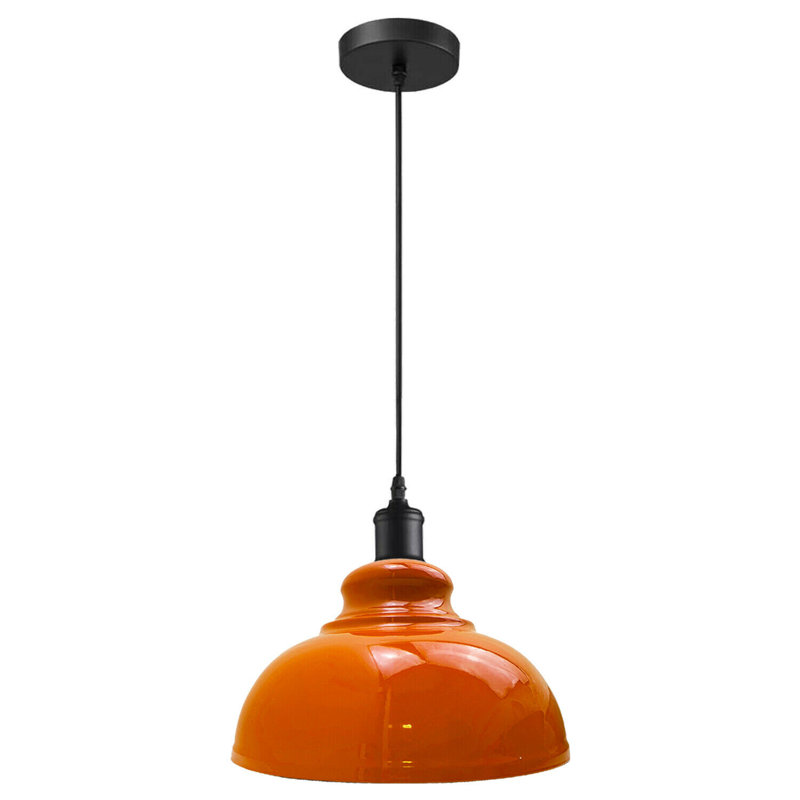 Reich 1 - Light Dome Pendant, 116cm H x 29cm W x 29cm D, Gloss Orange