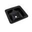 Connelly® Ebony Vitreous China Square Undermount Bathroom Sink with Overflow