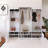 79.10 Inch Hall Tree With 7 Coat Hooks,Adjustable Shelf And Shoe Storage-1990365498