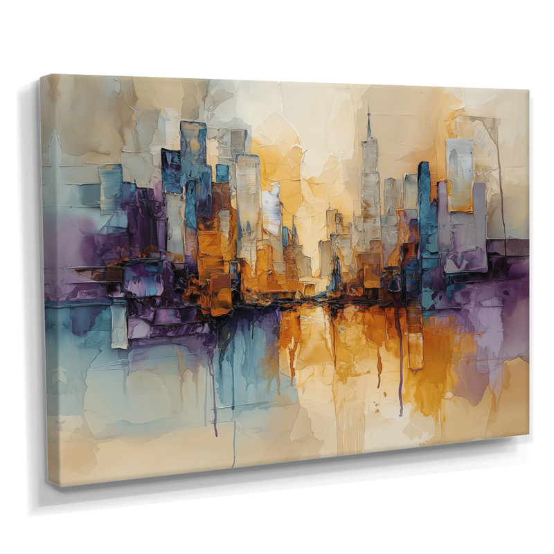 Nyel - Abstract Wall Art, Toile tendue sur cadre, H 12 po x l 20 po, Ne s’applique pas