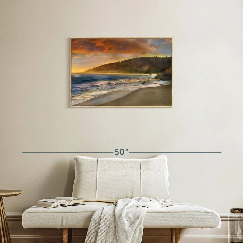 Malibu Sun, Cadre flottant en bois naturel, 31 po x 21 po