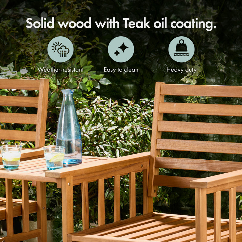 Solid Wood Acacia Outdoor Bench