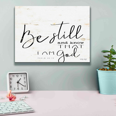 'Be Still and Know That I Am God' by Cindy Jacobs, Canvas Wall Art