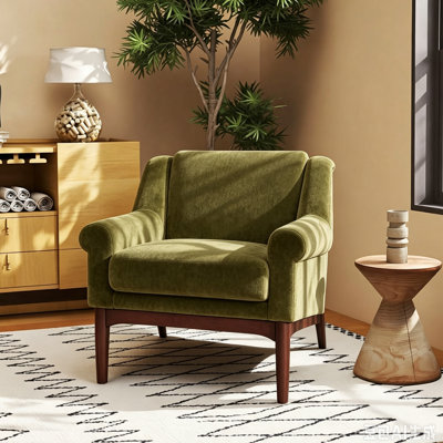 Chaise d'appoint rembourrée 31 po Mid-Century