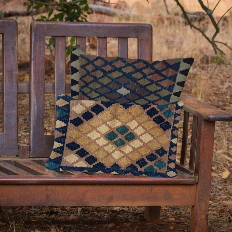 Dykstra Indoor / Outdoor Geometric Rectangular Cushion Cover