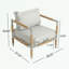 Fauteuil d'extérieur en aluminium avec coussins épais