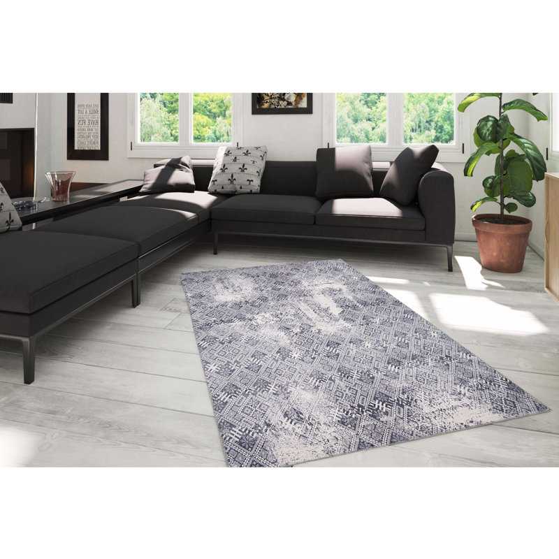 Luxurious Machine Washable Area Rug, 4.9 x 7.5 Feet, 100% Polyester, 1850 g/m², Pile Height: 0.2 inches | Eco-Friendly Recycled Poly Cotton Backing | Perfect for Living Room & Bedroom, Soft and Durable Design