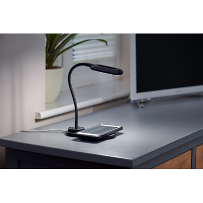 Auraglow Flexible Lamp with 10W Qi Wireless Fast Charger - Two Pack
