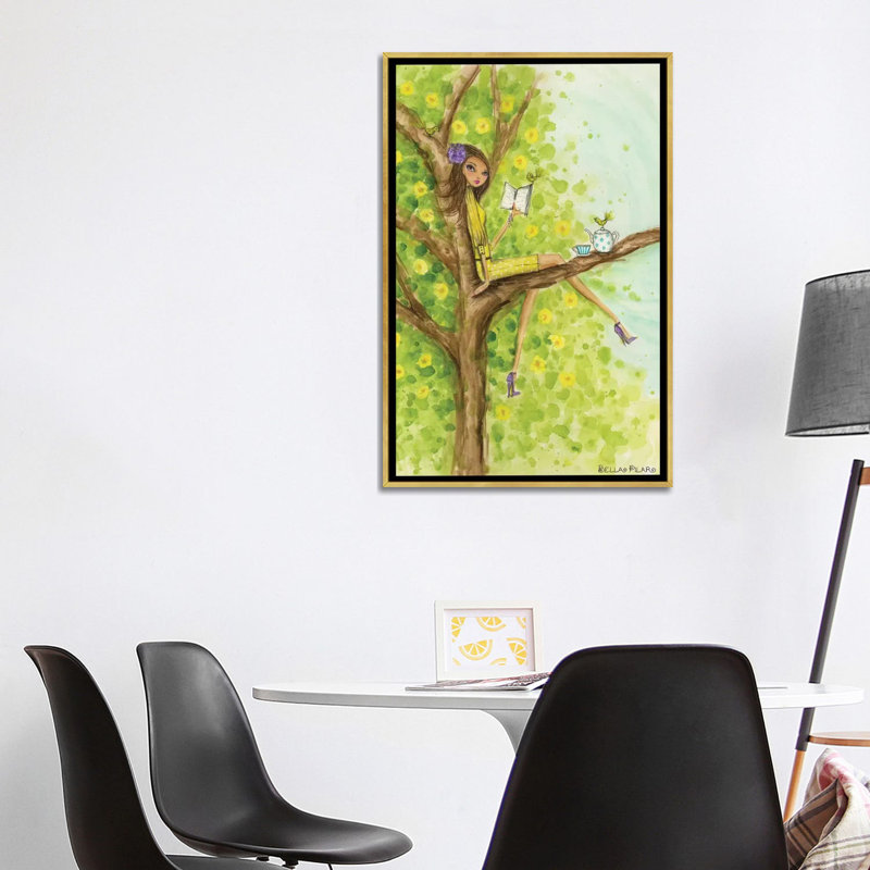 Printemps à Summerside # 3, art, Toile encadrée d'or, H 40 po x l 26 po x P 1,5 po