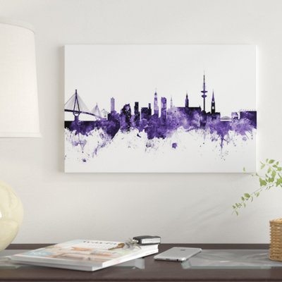 «Hambourg, Allemagne» par Michael Tompsett, impression sur toile tendue