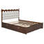 Lit plateforme avec rangement en bois avec 2 grands tiroirs et lit gigogne simple TG-773710164