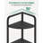 Corner Shelf Stand, Corner Bookshelf Bookcase, Plant Shelf, Corner Display Rack, Standing Shelf with Metal Frame for Living Room, Bathroom, Kitchen, Modern Style, 6 Tier Black-1009576657