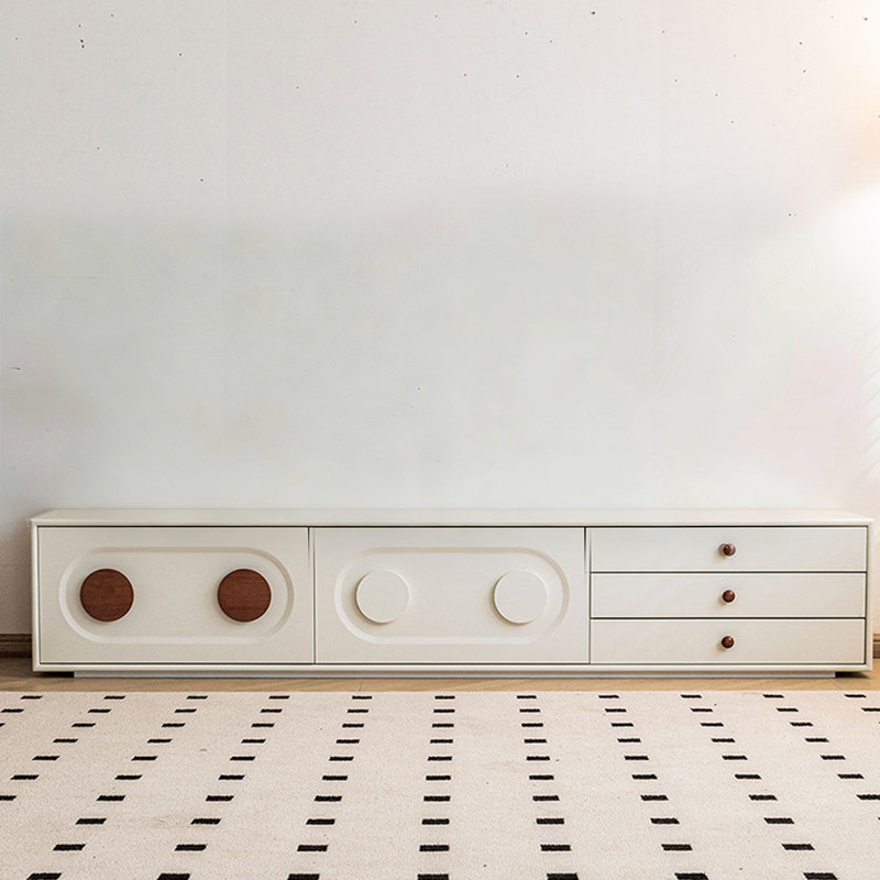 Meuble télé moderne en bois manufacturé beige, 86.61