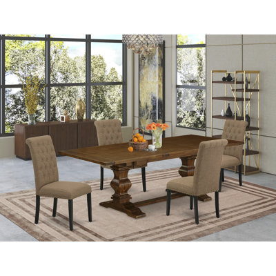 Privett Removable Leaf Solid Wood Dining Set by Lark Manor