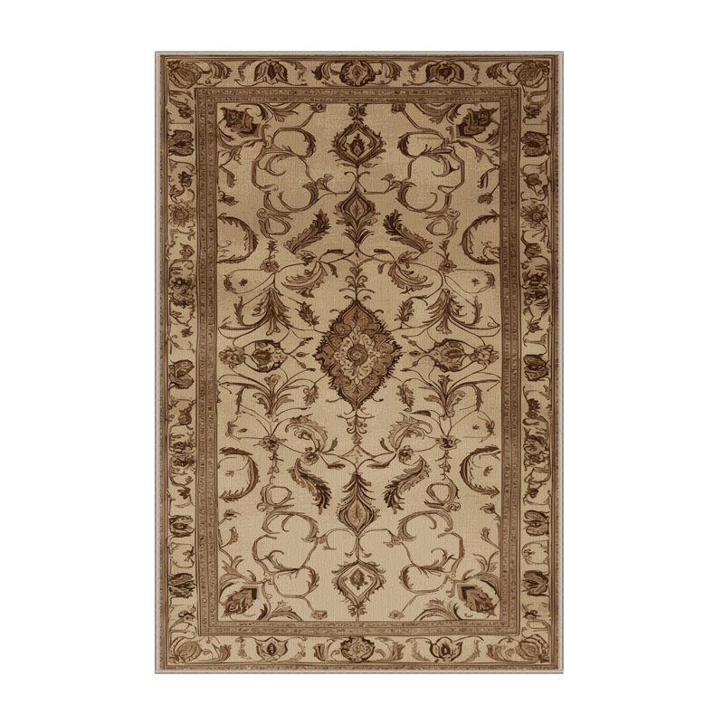 Machine Washable Persian Brown Area Rug, Rectangle 2' x 3'