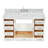 61'' Single Bathroom Vanity with Carrara Marble Top-93359272