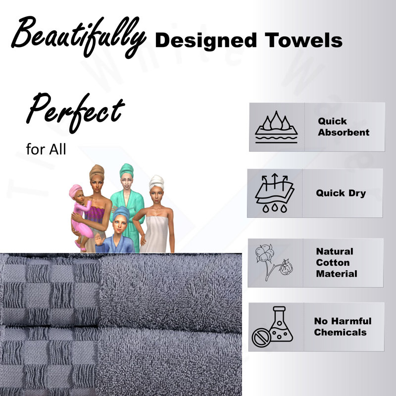100% Cotton Mulit-Size Set, Silver