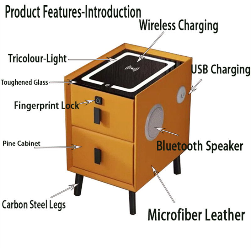 Katrinna Multi-functional Nightstand Smart