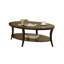 Table basse ovale avec tablette Perth Espresso