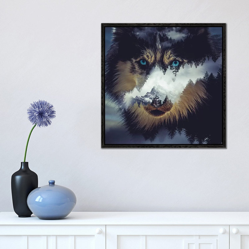 Dog by Paul Haag - Print on Canvas, Black Framed, 45.72 cm H x 45.72 cm W