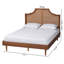 Lit tissé en noyer Mid-Century Brehanna Baxton Studio Macaria-1798034059