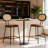 Ailene 24'' Mid Century Modern Metal Frame Rattan Back Counter Stool-953421158