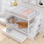 Lit simple superposé au dessus d'un lit simple avec lit gigogne et rangement-283054646