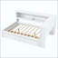 Lit de jour en bois avec tablettes de rangement, USB, DEL et 2 tiroirs-2048610236