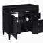 Meuble-lavabo de salle de bain 36 po sans lavabo supérieur, armoire de rangement moderne avec 2 tiroirs et un tiroir basculant, structure en bois massif, sans lavabo-119840487-119840489