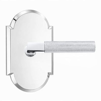 Bravura 846-G2 Knurled Dummy Lever on  Arched Rose in Polished Chrome