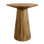 Table de comptoir ronde Jaden en bois massif de style Mid-Century vieilli