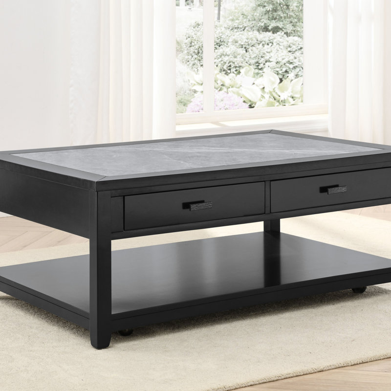 Table basse en pierre frittée