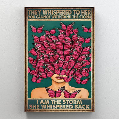 «Butterfly I Am The Storm» - graphique rectangulaire 1 pièce Butterfly I Am The Storm