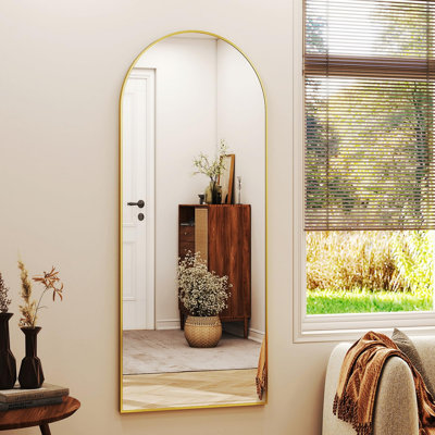 56"x21" Arched Full Length Mirror Floor Mirrors
