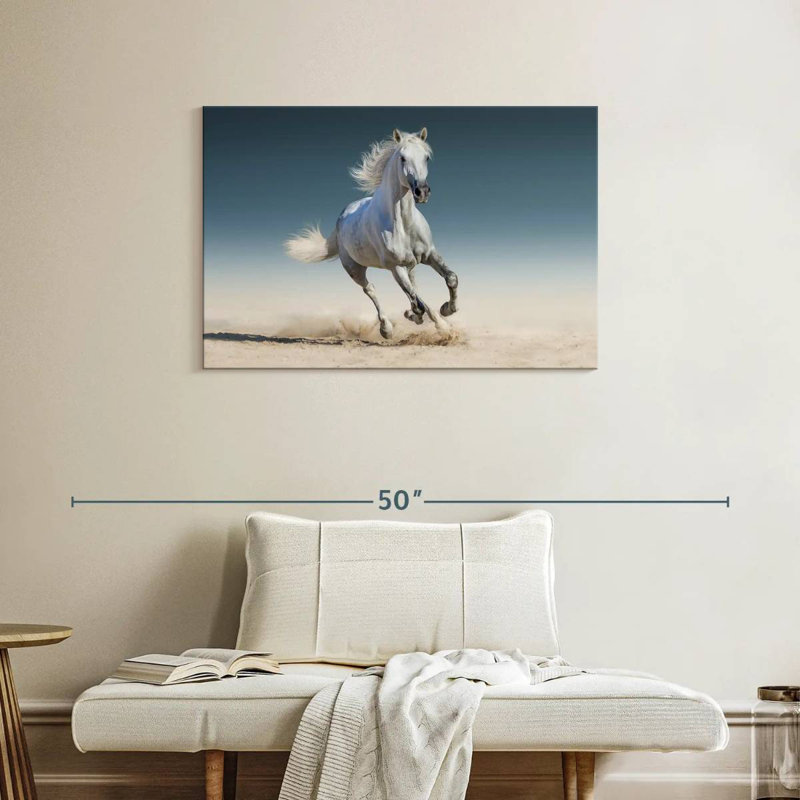 Cheval blanc Brampt, H 24 po x l 36 po