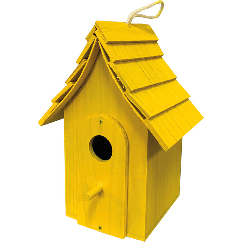 Cabane à oiseaux jaune 9 po Sunburst, Jaune