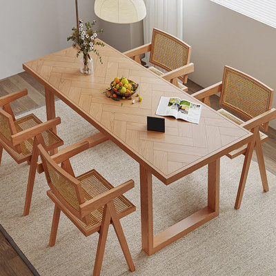 Bihter Ash Solid Wood Dining Table