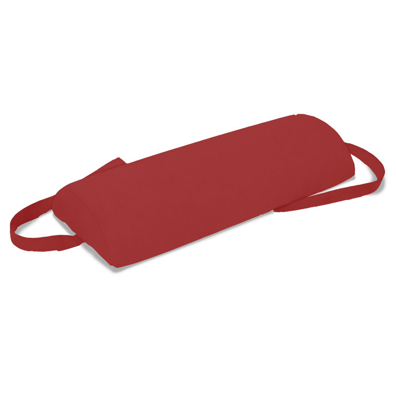 Casual Cushion Outdoor Chaise Headrest Pillow, Sunbrella Fade & Water Resistant for Chaise Loungers & Pool Recliners, 19"W x 8.5"L, 3.25" thick, Removable Cover, Canvas Jockey Red