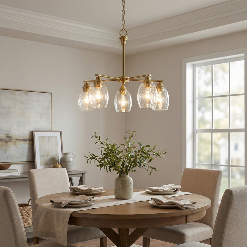 Luminaire suspendu 5 lumières Alfaia