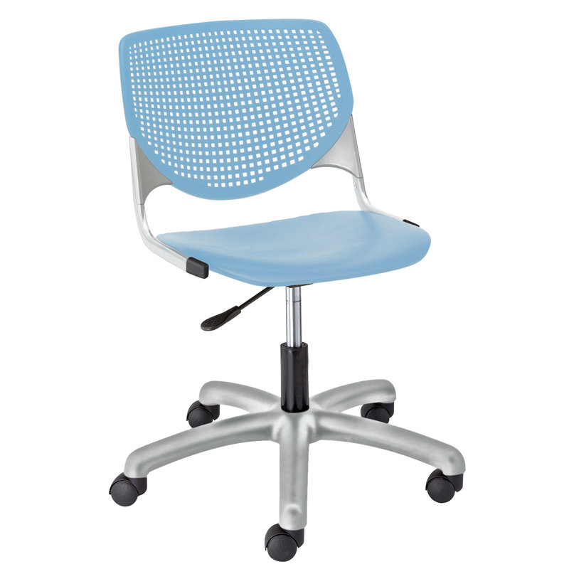 Kool Task Chair, Sky Blue, White