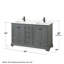 Meuble-lavabo double autoportant Deborah avec plateau en quartz-92725455-92725454-98168897