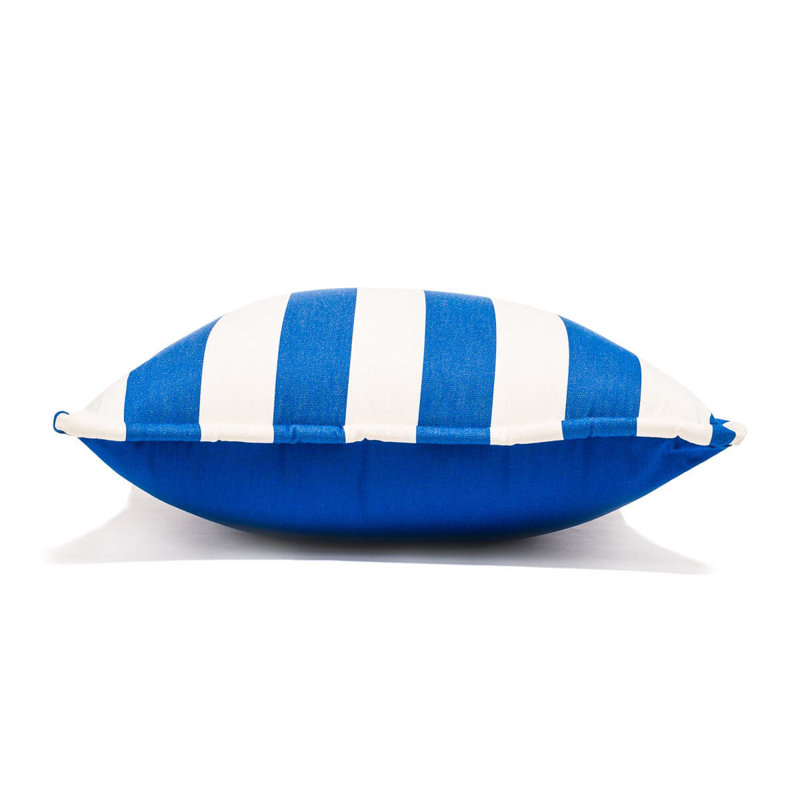 Crew Mimosa Devi Outdoor Pillow Cover and Insert, 26" H x 26" W, Blue Striped