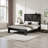 Industrial Black Wood Platform Bed Frame with Headboard - Full Size Storage Bed, Noise Free & Tool-Free Assembly-379707378-380618262