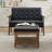 Farmhouse 23.6"W Tufted Faux Leather Solid Wood Square Cocktail Ottoman-114801155